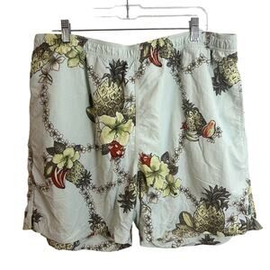 Tommy Bahama Swim Trunks Mens Size XL Blue Floral  Resort Hawaii Preppy Gorp